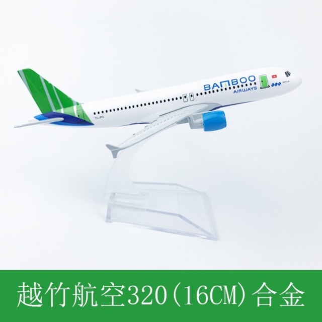 [ishop268] [giá sỉ] Mô hình máy bay Bamboo Airways a320 16cm - Mua hàng an tâm