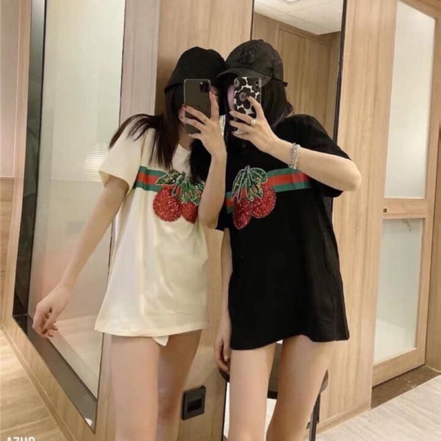 Áo phông kim sa sẵn hàng sll tại shop Có đen và trắng hình quả kim sa cực đẹp Sỉ 70k