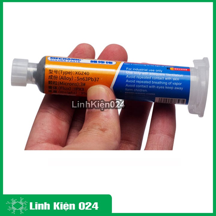 Thiếc Bột Mechani Solder Paste XG-Z40 35G Dạng Tuýp Sn63/Pb37