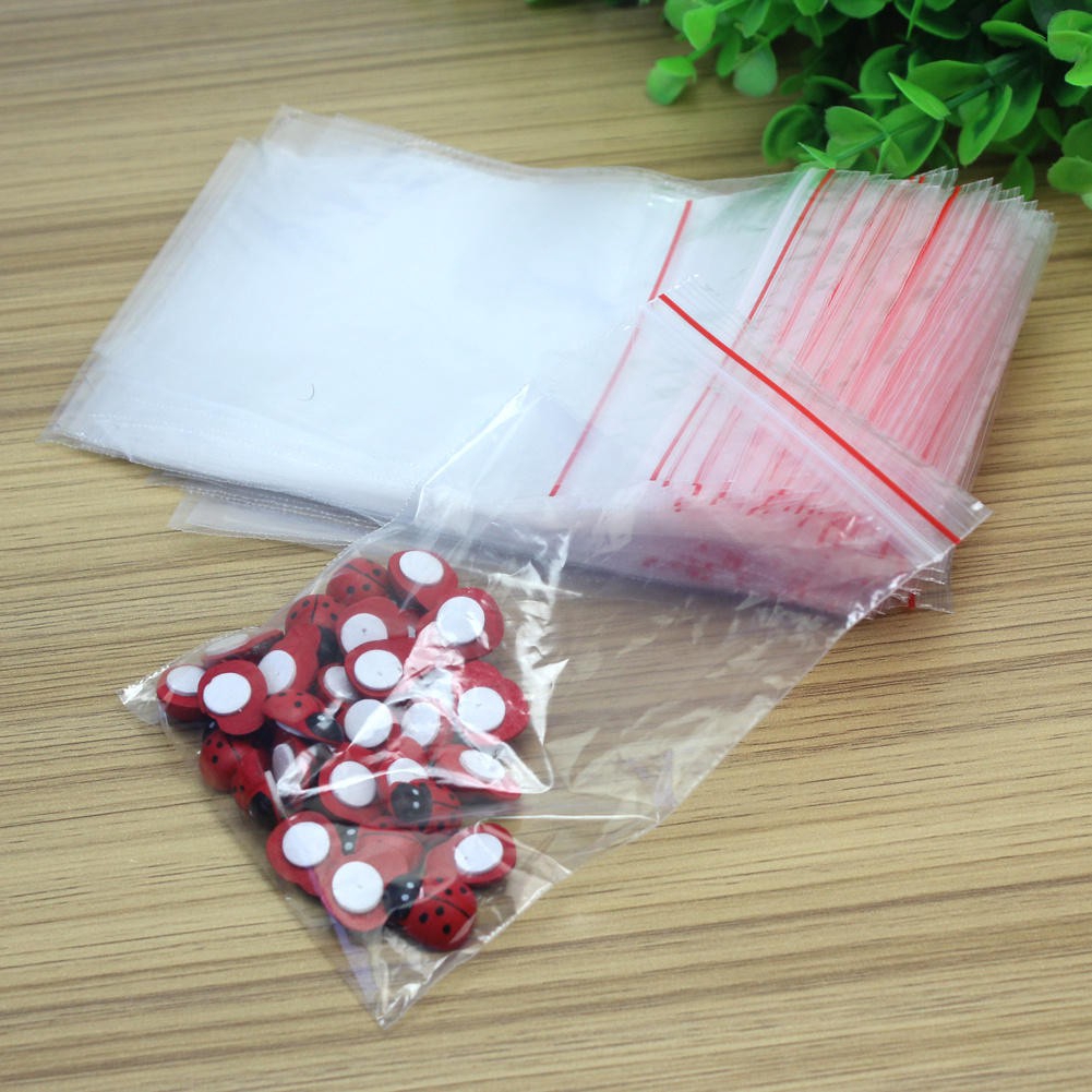 Bộ 100 Túi Zip 4x6cm Trong Suốt Đựng Đồ Đa Năng Tiện Lợi