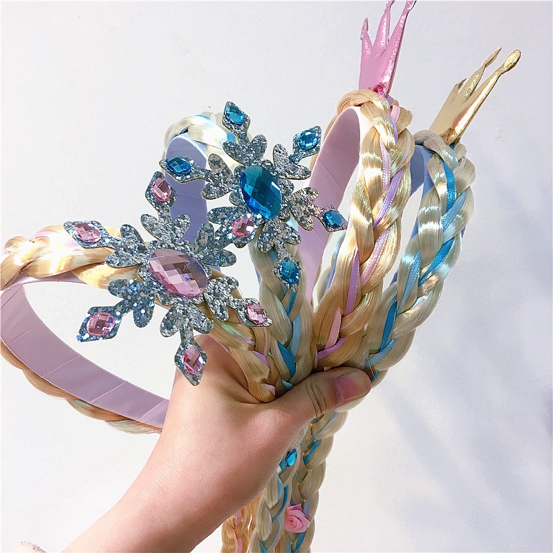 Phụ Kiện Tóc Giả Hóa Trang Công Chúa Hoạt Hình Frozen