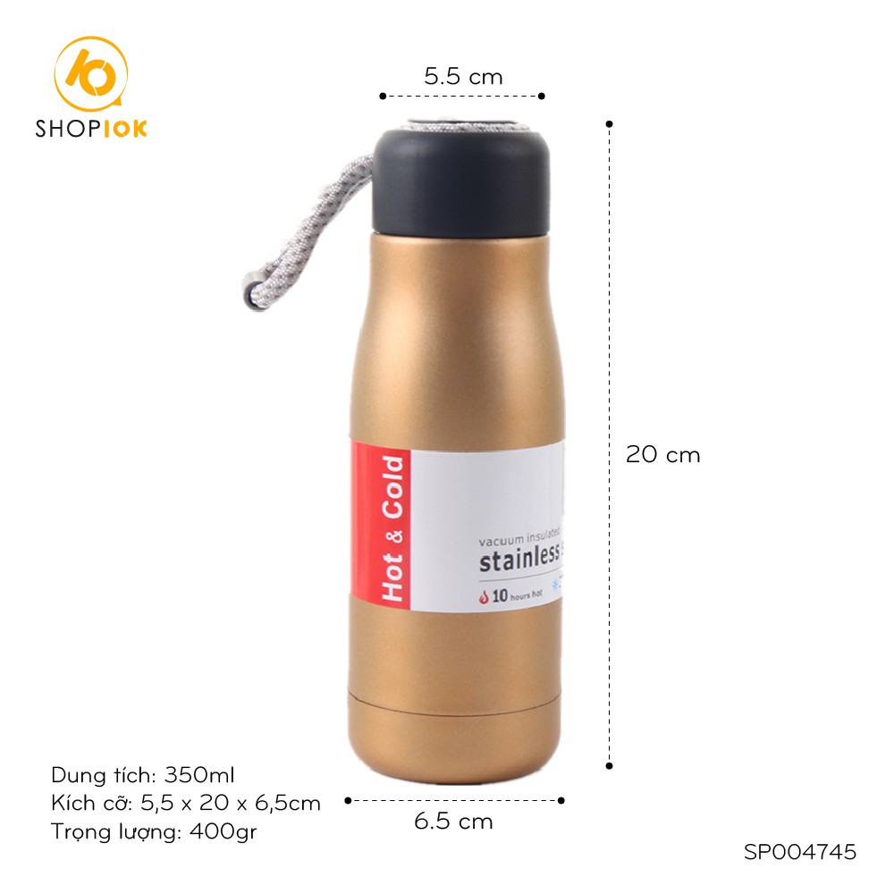 Bình giữ nhiệt cao cấp, bình nước thể thao kiểu dáng Nhật Bản 350ml - SP004745 | BigBuy360 - bigbuy360.vn