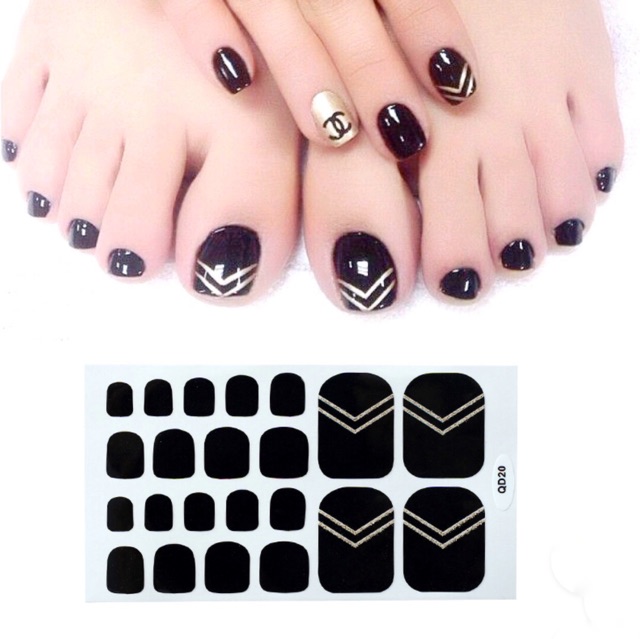 Set dán móng chân nghệ thuật nhiều màu - có ngay bộ móng đẹp trong 5 phút (Nail wraps / Nail stickers) -