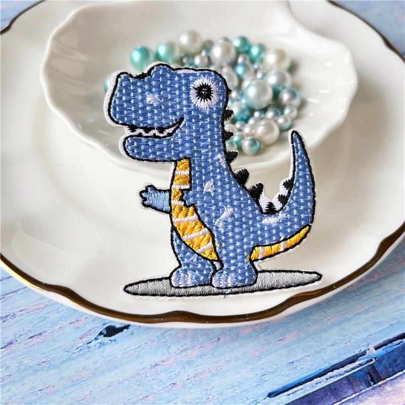 ☸ Ông tuyệt vời. Sticker Dán Hình Khủng Long Xinh Xắn Chất Lượng ☸ 1 Sticker Ủi Thêu Hình Khủng Long Hoạt Hình