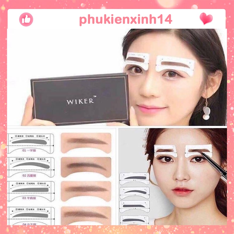 Bộ 40 cặp khuân kẻ mày wiker