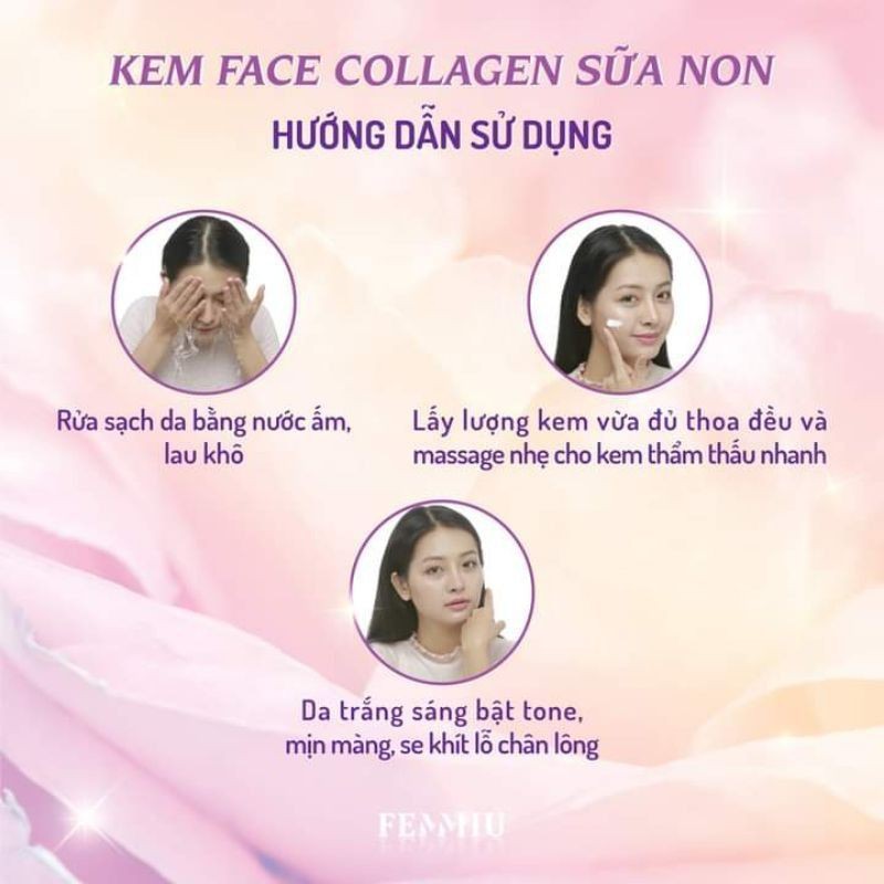 Kem Face Collagen Sữa Non Femmiu Dưỡng Da Căng Bóng Mềm Mịn [ Mẫu Mới Chính Hãng ] | BigBuy360 - bigbuy360.vn