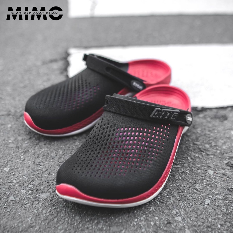 Dép Sục Literide New đen ghi, đen đỏ, đen vàng cá tính cho nam nữ