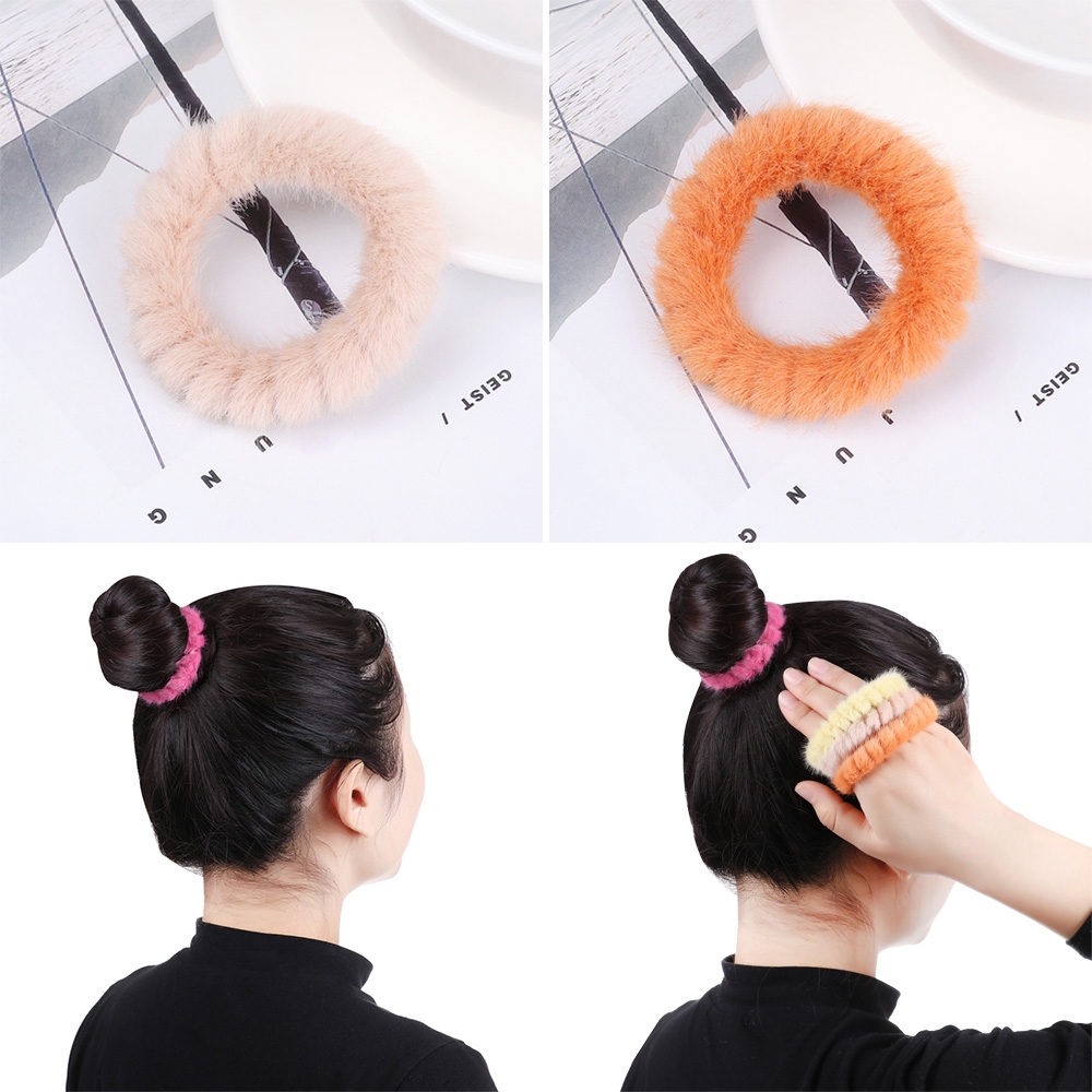 Dây Buộc Tóc Giả Lông Nhung Nhiều Màu