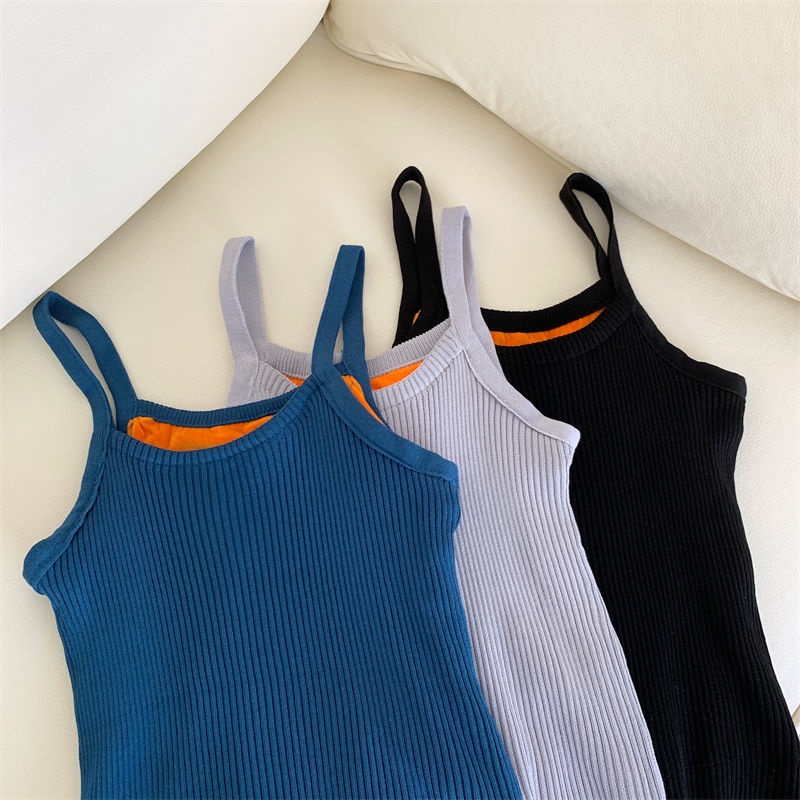 Áo Hai Dây Dệt Kim Thời Trang Quyến Rũ Cho Nữ