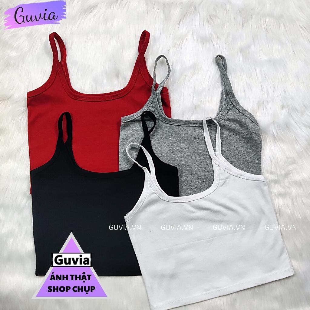 Áo Croptop 2 dây mảnh Phong Cách, Áo kiểu nữ chất vải tốt mặc đẹp GUVIA