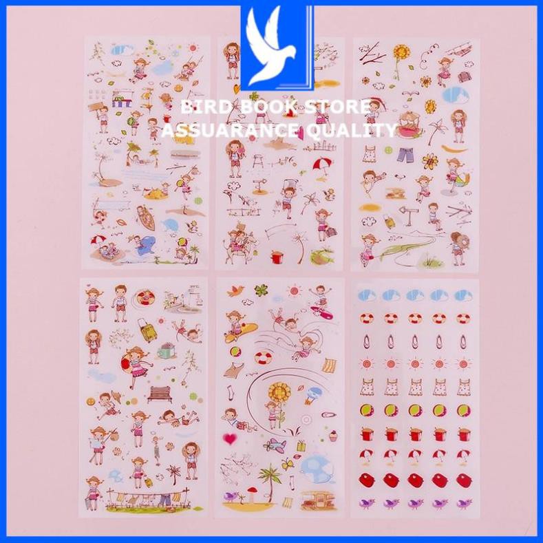 Combo 6 tờ sticker 💕𝑭𝒓𝒆𝒆𝒔𝒉𝒊𝒑💕 bộ sưu tập dán thế giới trò chơi Birdbook