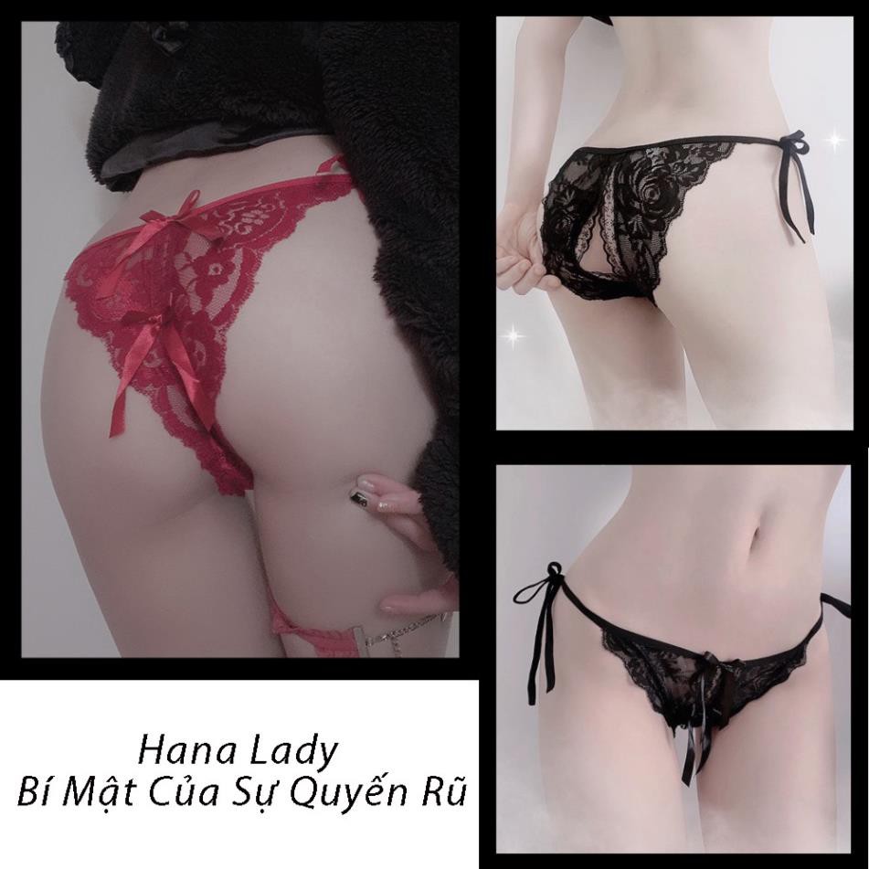 Quần lọt khe nữ, Quần chip lọt khe sexy ren không đáy hở mông xuyên thấu siêu gợi cảm quyến rũ khiêu gợi LK028 💞