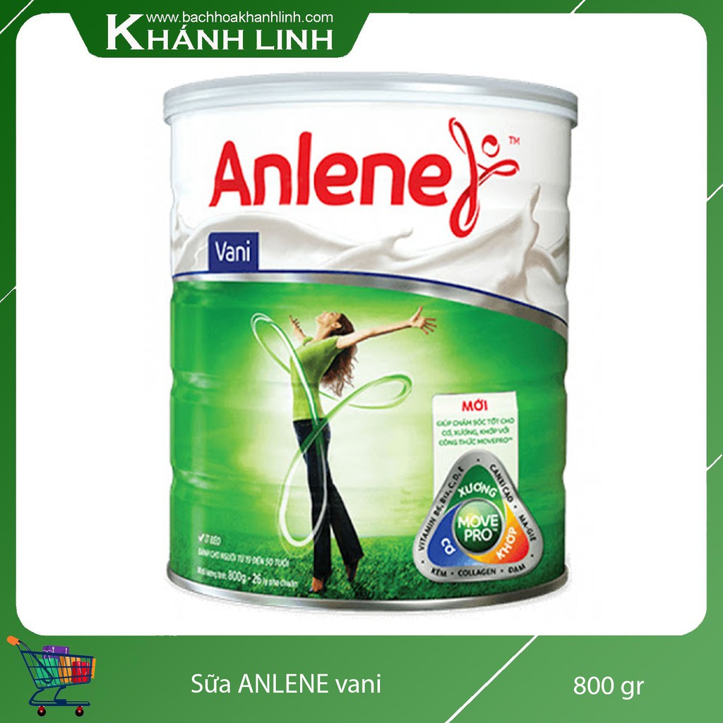 Sữa Bột Anlene MovePro Vani 800g cho Người trên 19 Tuổi