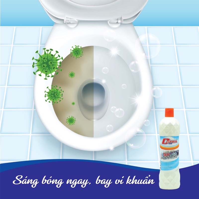 Tẩy toilet - tẩy rửa bồn cầu, tường gạch nhà tắm  Daiwa Thái Lan Chai 960ml