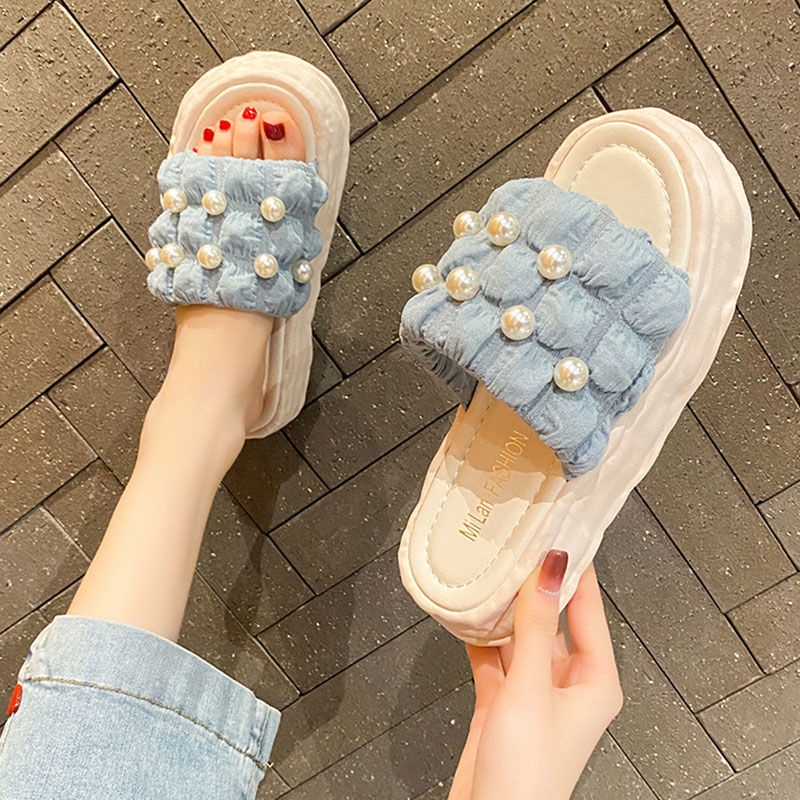 Dép Sandal Đi Ngoài Trời Đế Dày Phong Cách Thời Trang Mới