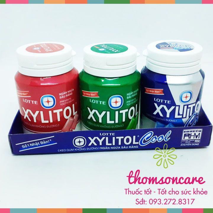 Kẹo Gum không đường Xylitol - Giúp ngừa sâu răng - Cho hơi thở thơm mát - Chính hãng.