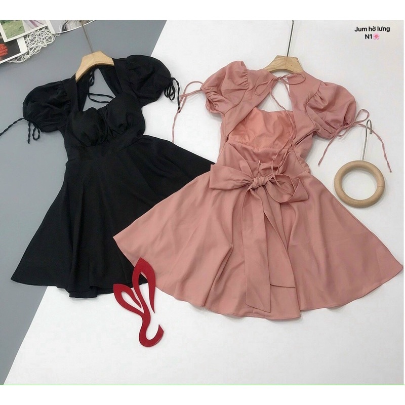 Đầm Cổ U Nơ Lưng Bigsize 55kg Đến 100kg (L/XL/XXL)