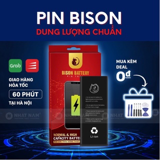 Pin táo Bison dung lượng chuẩn cho 5/5S/5SE/6/6S/6P/6SP/7/8/7P/8P/X/XS/Xsm/XR/11/11Pro/11PRomax- Bảo hành 12 tháng