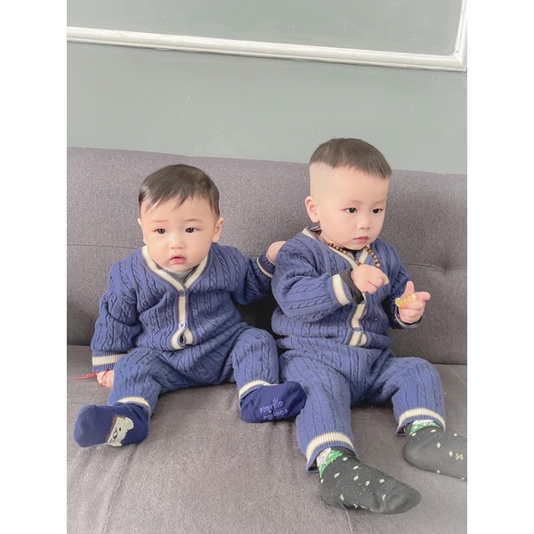 Bộ len 3 chi tiết cho bé trai bé gái hàng Quảng Châu cao cấp