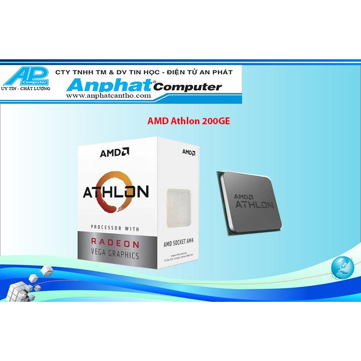 CPU AMD Athlon 200GE 2C/4T Hàng Box Chính Hãng(có sẵn Fan Zin) - Bảo hành 36 tháng