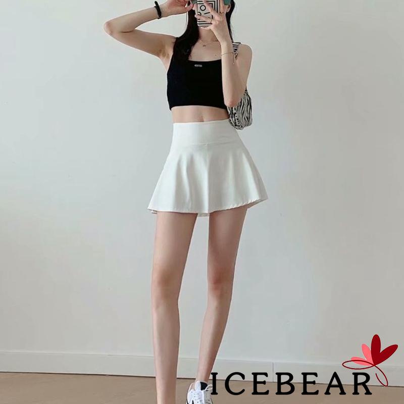 Chân Váy Ngắn Lưng Cao Xẻ Tà Màu Sắc Trơn Thời Trang Cho Nữ