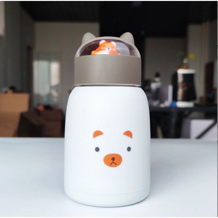 Bình nước nhựa lõi thủy tinh siêu đáng yêu cho bé