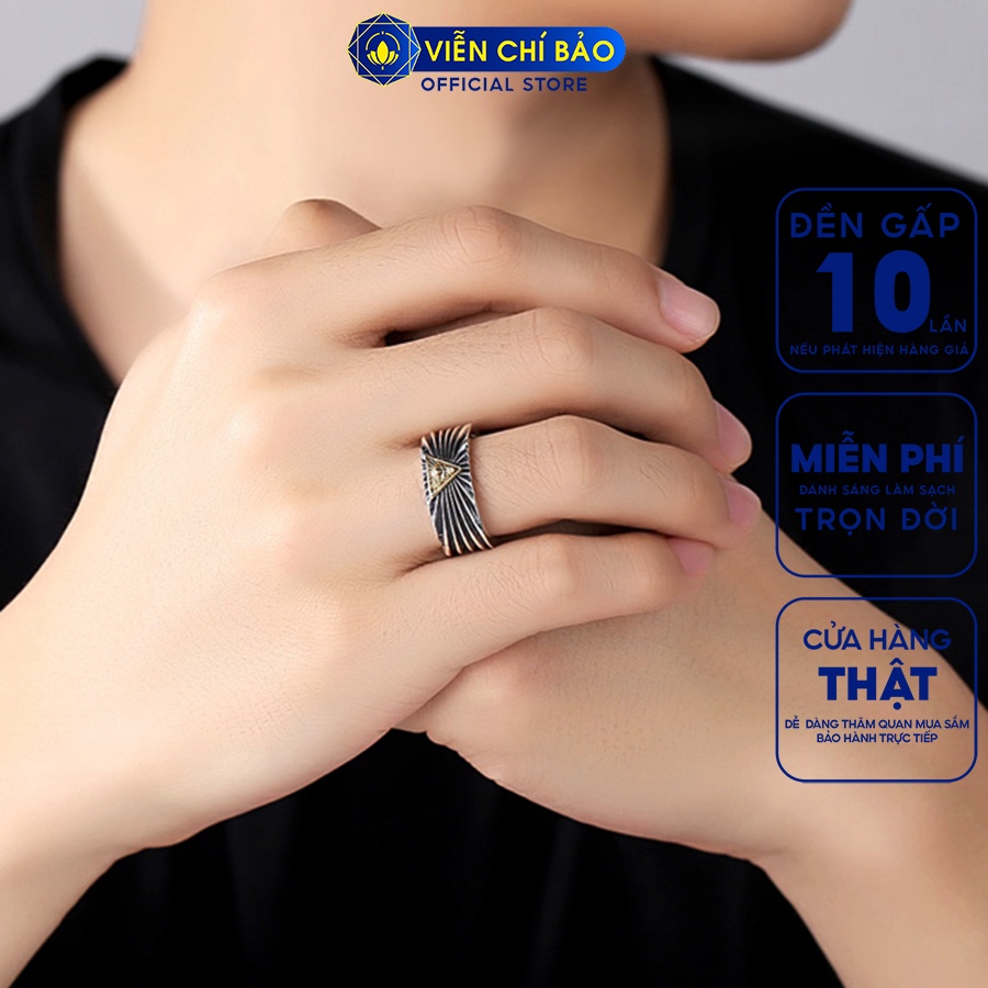 Nhẫn bạc nam Thiên Nhãn chất liệu bạc Thái 925 thời trang phụ kiện trang sức Viễn Chí Bảo N101142x