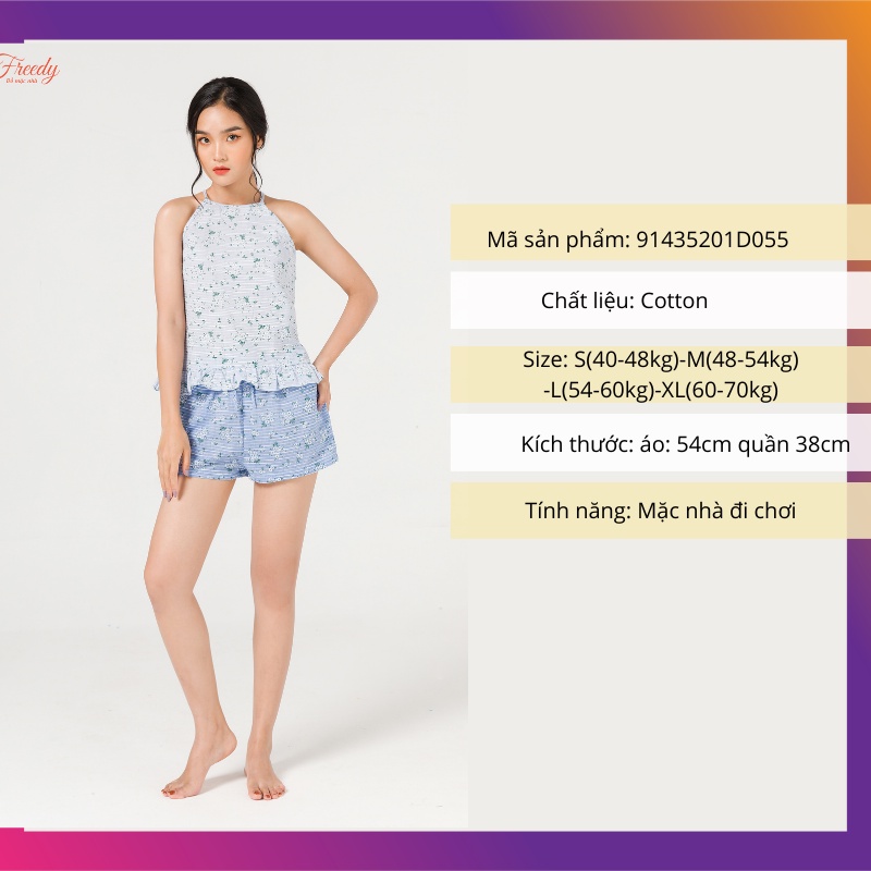 [Mã BMBAU50 giảm 7% đơn 99K] Đồ ngủ đẹp cao cấp mặc nhà nữ Freedy-91435201D055