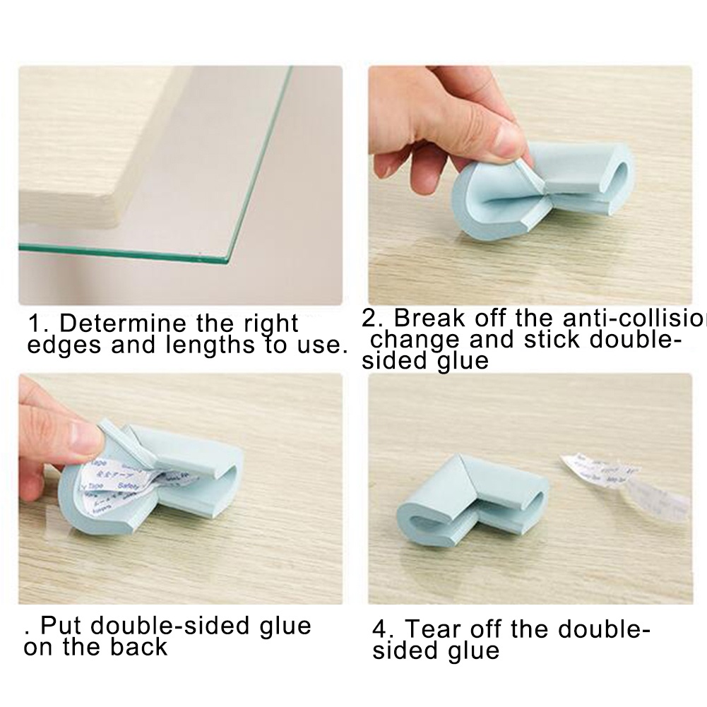 [EY] 4Pcs U Shape Safety Baby Anti Collision Table Desk Edge Corner Protector Cover