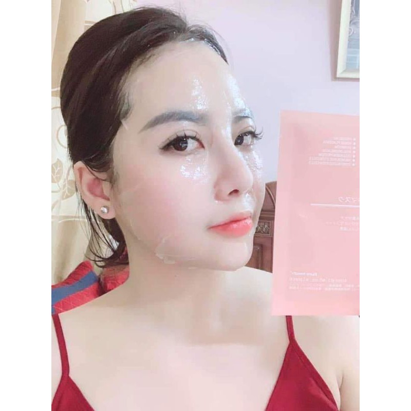 [Hộp 50 miếng] Mặt Nạ Nhau Thai Cừu Cuống Rốn Tế Bào Gốc Nhật Bản Rwine Beauty, Mặt nạ trắng da nhau thau cừu Nhật Bản