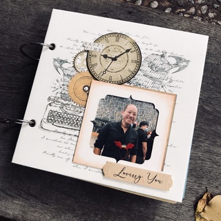 Abum ảnh scrapbook handmade đẹp 2 khoen 26 trang