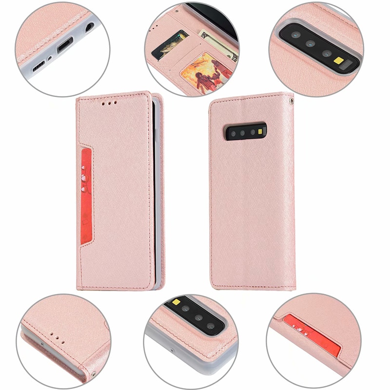 Bao da điện thoại dạng ví nắp gập dành cho Samsung galaxy S10 Plus S7 S8 S9 | BigBuy360 - bigbuy360.vn