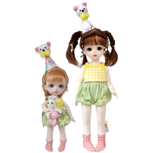 Outfit doll quả bí dễ thương cho 1/6,1/8,ob,bru