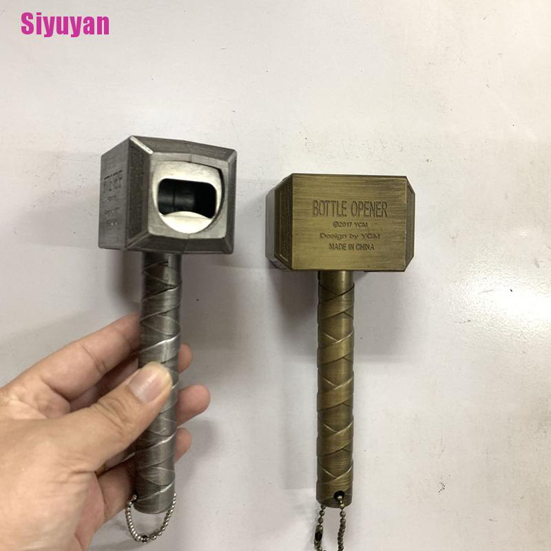 [Siyuyan] Silver Beer Bottle Openers Hammer Of Thor Shaped Beer Bottle Opener With Long