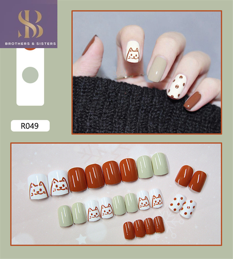 Set 24 móng tay giả SUAKE 20 kiểu kèm keo dán tiện dụng