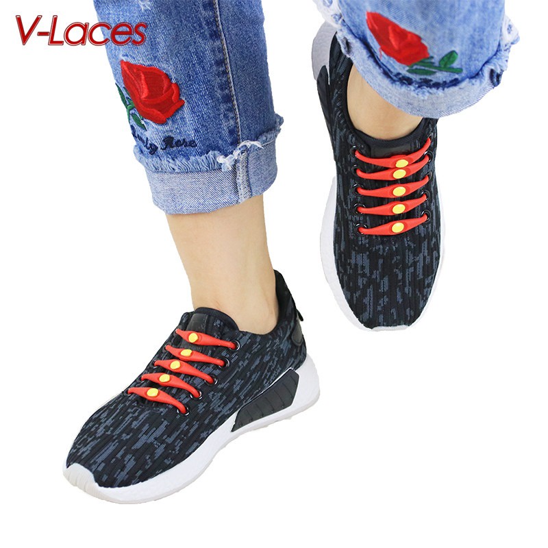 Set 12 Dây giày thể thao silicon đàn hồi thông minh V-tie - Hickies lacing system cho giày thể thao, giày lười nam nữ