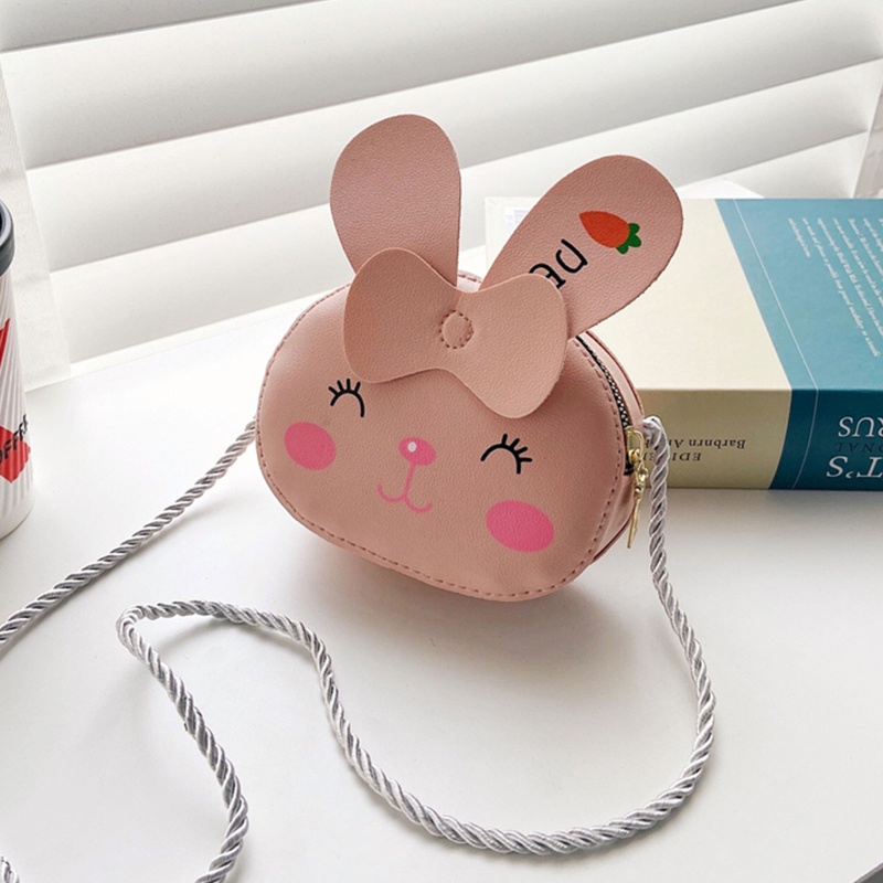 Túi Đeo Chéo Mini Bằng Da PU Hình Động Vật Dễ Thương Dành Cho Các Bé