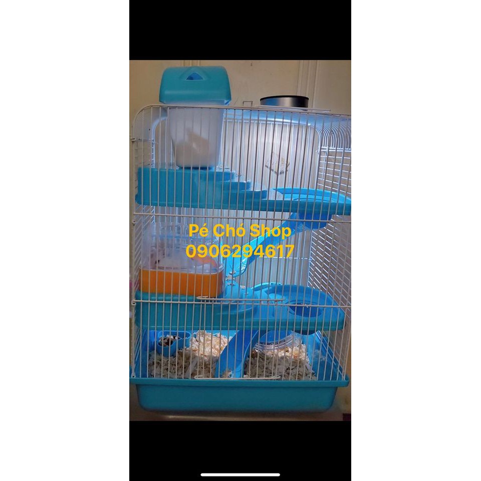 Lồng hamster Hoàng Tử 3 Tầng vui chơi thỏa thích .