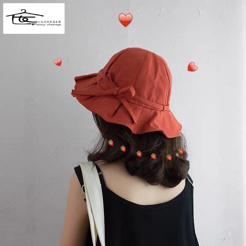 Nón Vành Chống Nắng Đính Nơ Phong Cách Hàn Quốc Thời Trang Cho Nữ