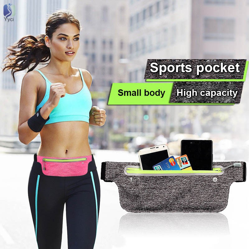Yy Unisex Waist Pack Waterproof Fanny Bag Adjustable Belt Phone Pouch for Sports Running Gym @VN