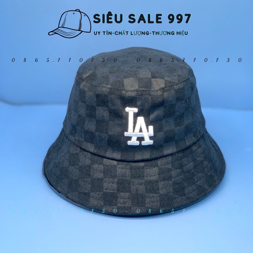 MŨ BUCKET CỤP L-A NHIỀU MÀU HỌA TIẾT CARO THỜI TRANG NAM NỮ PHONG CÁCH HÀN QUỐC
