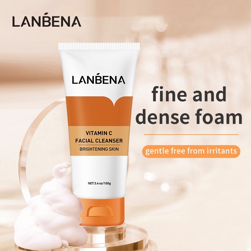 (Hàng Mới Về) Sữa Rửa Mặt Vitamin C Dưỡng Ẩm Kiểm Soát Dầu Làm Trắng Da Lanbena 100g | BigBuy360 - bigbuy360.vn