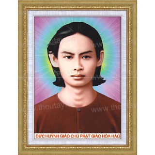 Tranh Đính Đá ABC Đức Huỳnh Giáo Chủ Phật Giáo Hòa Hảo DF385 , D9685 (Khách tự đính) kt:38*50cm