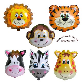Bóng Bay Hình Các Con Vật Hổ, Voi, Hươu Cao Cổ, Ngựa, Khỉ Để Trang Trí Sinh Nhật Cho Bé, Bóng Trang Nhôm Bền,Đẹp TT49