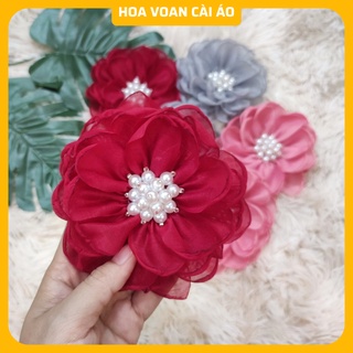 Hoa cài áo váy, tag hoa cài áo, hoa trà cài áo có ghim có trâm cài áo váy, áo dài hàng handmade siêu đẹp