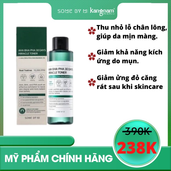 Nước hoa hồng cho da mụn Some By Mi Miracle Toner AHA- BHA-PHA 30 Days 150ml