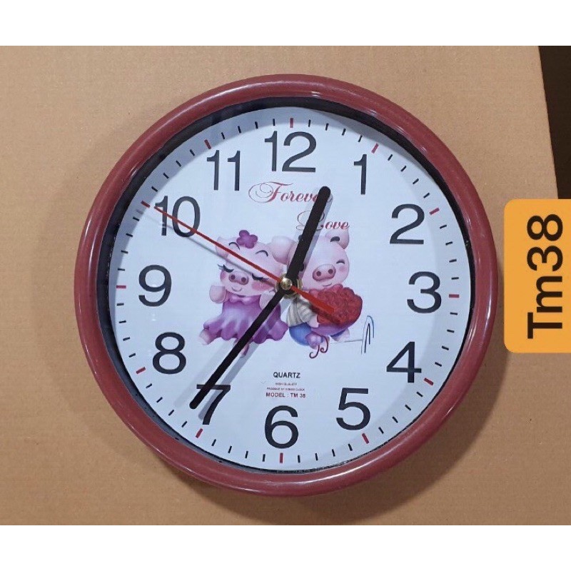 Đồng hồ treo tường Tròn Viền nhựa Tm38 giá rẻ