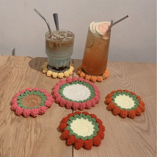 Đế lót ly bằng len handmade