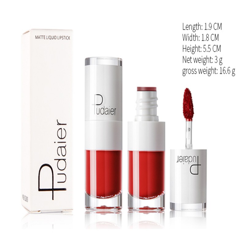 [Hàng mới về] Son kem Pudaier tông nhung lì dưỡng ẩm chống nước lâu trôi