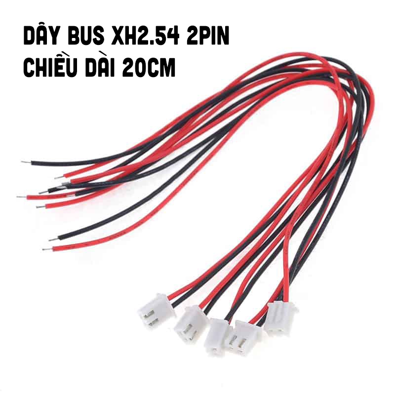 Dây Bus XH2.54 2Pin 20cm (Đầu bấm sẵn cos)